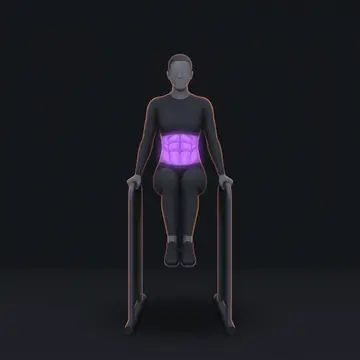 双杠直臂支撑举腿