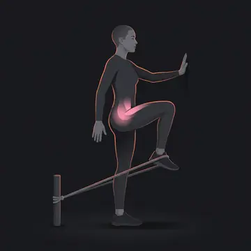 弹力带站姿高抬膝